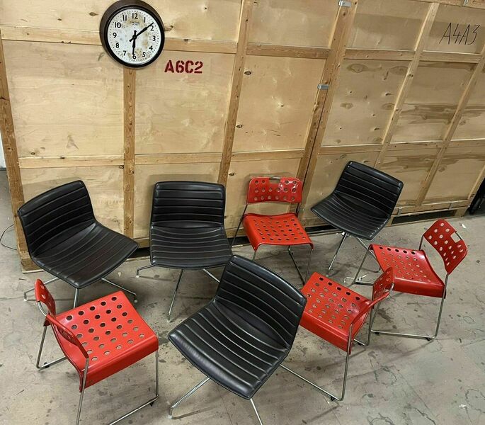 Arper Catifa 53 Leather Studio Chair: / Omk Chair Mismatched Sets Available