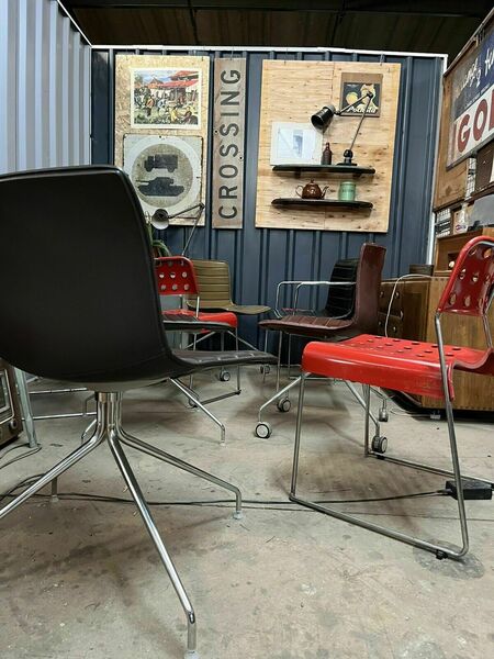 Arper Catifa 53 Leather Studio Chair: / Omk Chair Mismatched Sets Available