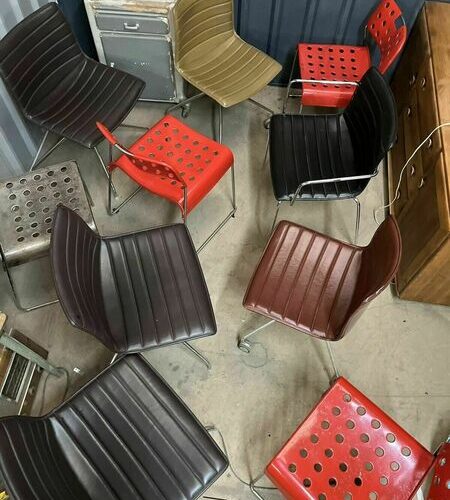 Arper Catifa 53 Leather Studio Chair: / Omk Chair Mismatched Sets Available