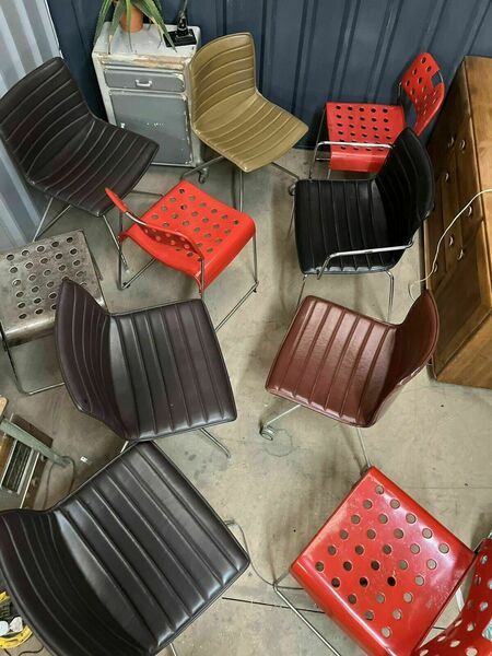 Arper Catifa 53 Leather Studio Chair: / Omk Chair Mismatched Sets Available