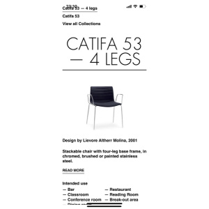 Arper Catifa Leather Chairs Black