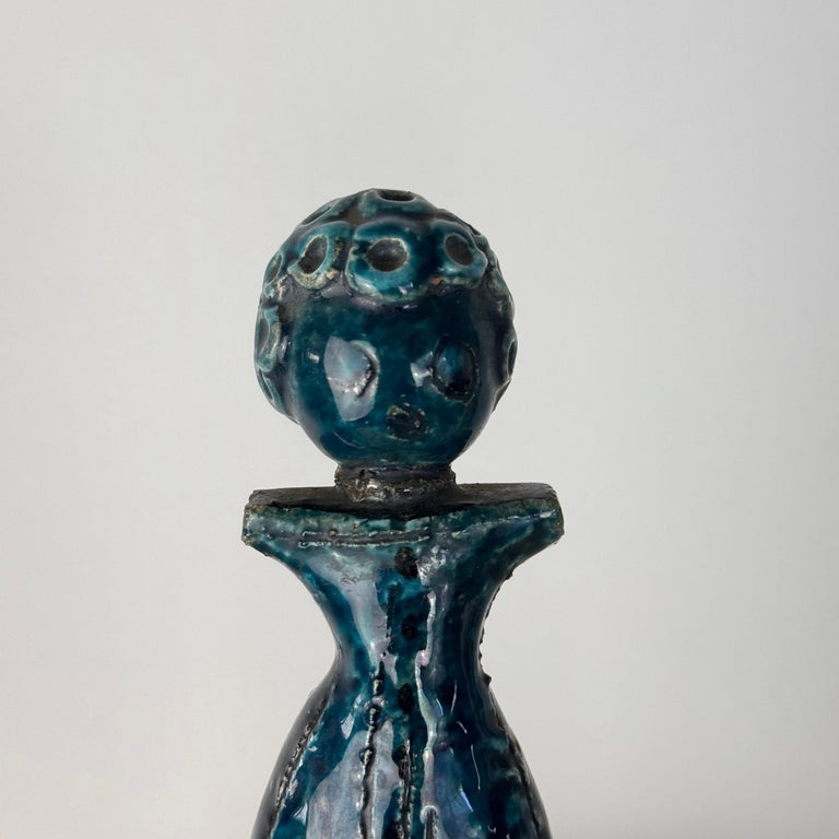 Beautiful Pair of Handcrafted Lady Figurines by Aldo Londi for Bitossi, 1970s