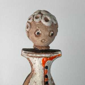 Beautiful Pair of Handcrafted Lady Figurines by Aldo Londi for Bitossi, 1970s