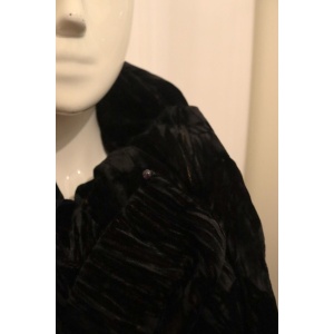 Black Silk Velvet Shawl