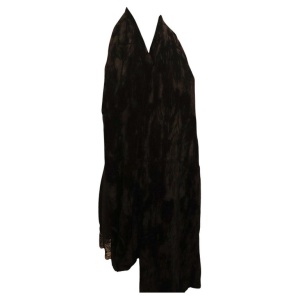 Black Silk Velvet Shawl