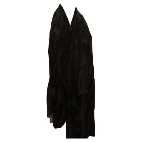 Black Silk Velvet Shawl