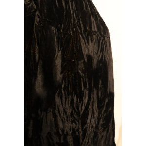 Black Silk Velvet Shawl