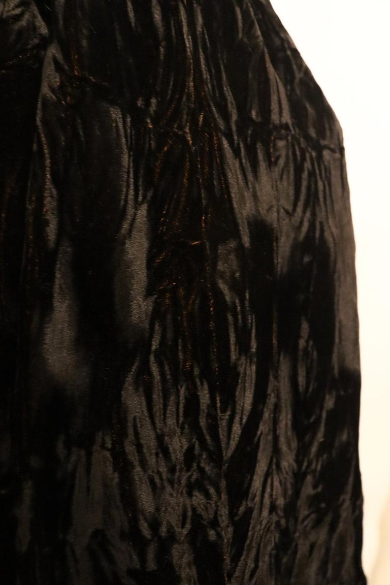 Black Silk Velvet Shawl