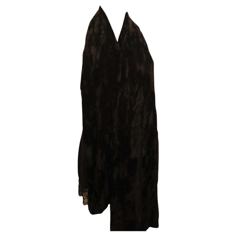 Black Silk Velvet Shawl