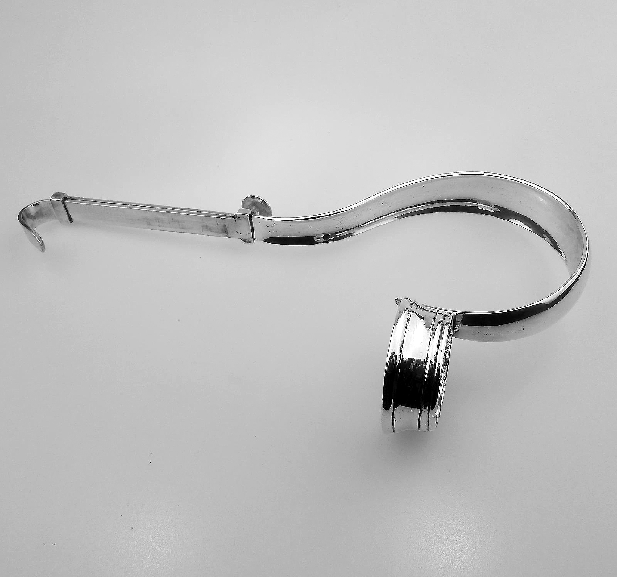 A rare & very good antique silver plate Champagne Wine Bottle Holder C.19thC