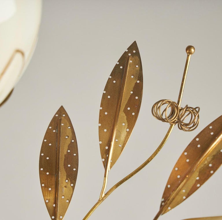 Brass and Glass Chandelier, Attributed to Paavo Tynell for Itsu, Finland, 1950