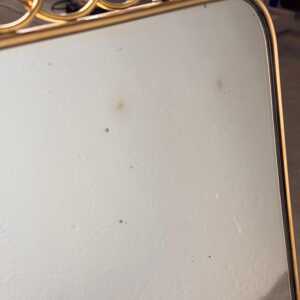 Brass Shield Mirror with Randaccio Design Attributed to Gio Ponti, 1950s