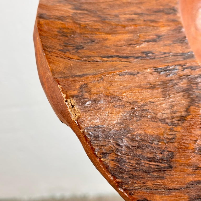 Briar Wood Live Edge Carved Bowl/Centerpiece, Italy, Unique Piece, 1960s