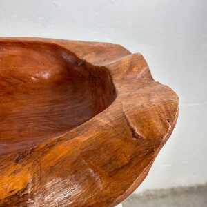 Briar Wood Live Edge Carved Bowl/Centerpiece, Italy, Unique Piece, 1960s