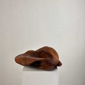 Briar Wood Live Edge Carved Bowl/Centerpiece, Italy, Unique Piece, 1960s