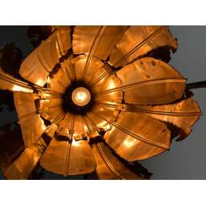 Brutalist Brass Hanging Lamp by Sven Aage Jensen for Holm Sørensen, 1960s