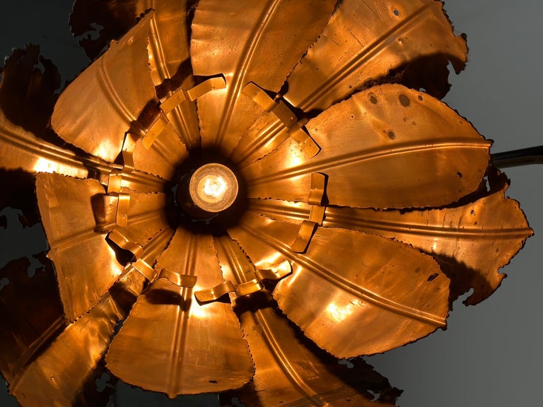 Brutalist Brass Hanging Lamp by Sven Aage Jensen for Holm Sørensen, 1960s