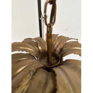 Brutalist Brass Hanging Lamp by Sven Aage Jensen for Holm Sørensen, 1960s
