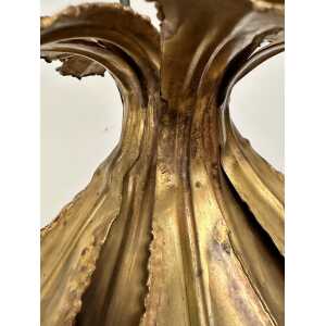 Brutalist Brass Hanging Lamp by Sven Aage Jensen for Holm Sørensen, 1960s