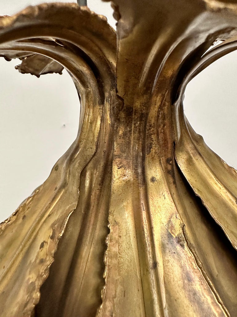 Brutalist Brass Hanging Lamp by Sven Aage Jensen for Holm Sørensen, 1960s