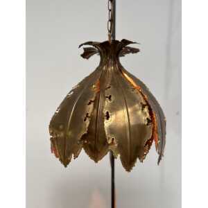 Brutalist Brass Hanging Lamp by Sven Aage Jensen for Holm Sørensen, 1960s