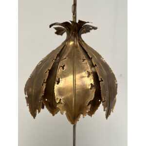 Brutalist Brass Hanging Lamp by Sven Aage Jensen for Holm Sørensen, 1960s