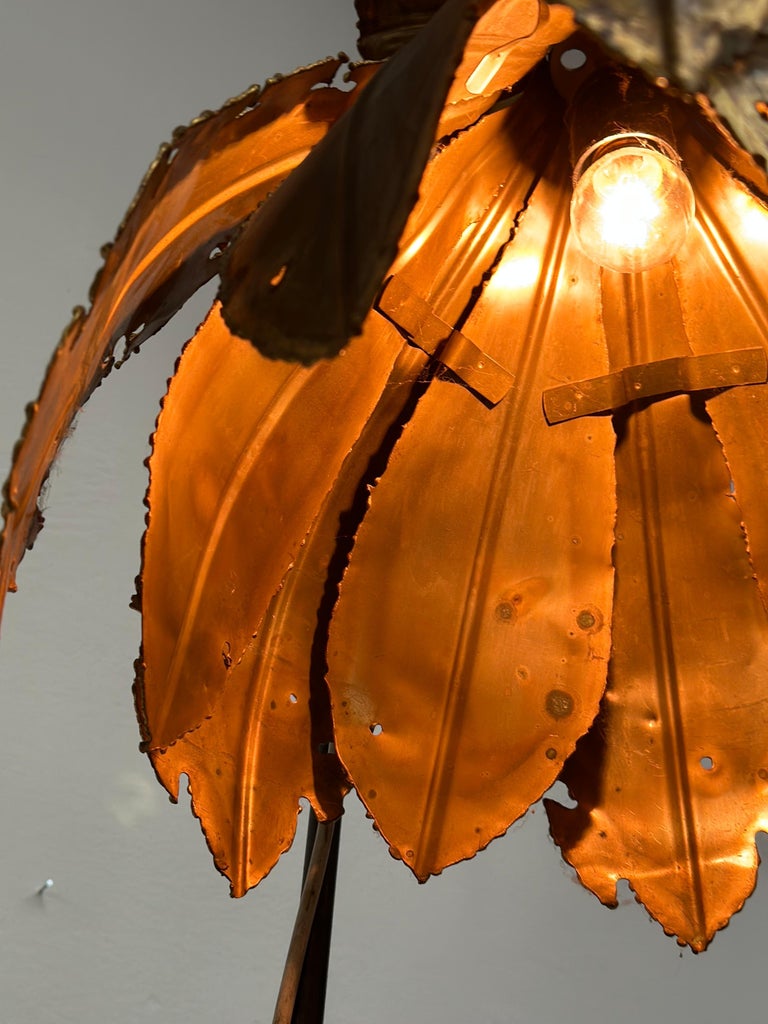Brutalist Brass Hanging Lamp by Sven Aage Jensen for Holm Sørensen, 1960s