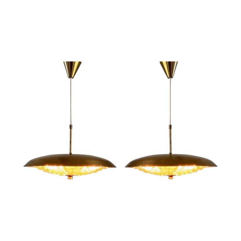 Carl Fagerlund Pendant Chandeliers for Lyfa, Denmark, 1970s