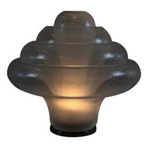 Carlo Nason for Mazzega, 'Lotus' Table Lamp, Pulegoso Glass, 1960s Design