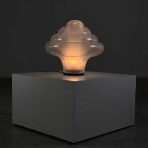 Carlo Nason for Mazzega, 'Lotus' Table Lamp, Pulegoso Glass, 1960s Design