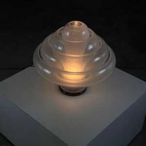 Carlo Nason for Mazzega, 'Lotus' Table Lamp, Pulegoso Glass, 1960s Design