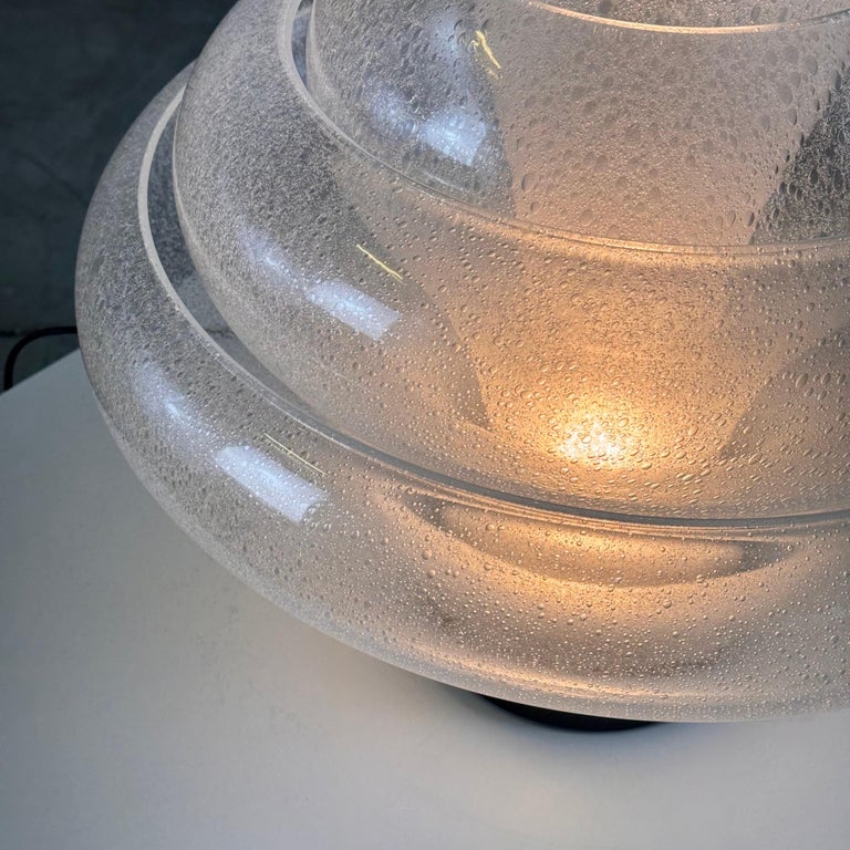 Carlo Nason for Mazzega, 'Lotus' Table Lamp, Pulegoso Glass, 1960s Design