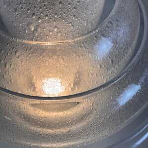 Carlo Nason for Mazzega, 'Lotus' Table Lamp, Pulegoso Glass, 1960s Design