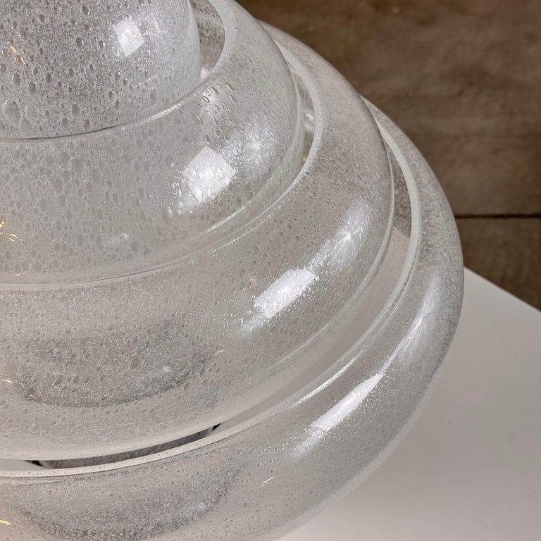 Carlo Nason for Mazzega, 'Lotus' Table Lamp, Pulegoso Glass, 1960s Design