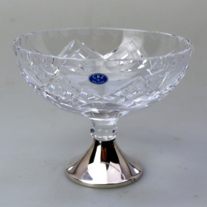 A vintage cut glass & Dutch solid silver Candy Bowl C.20thC