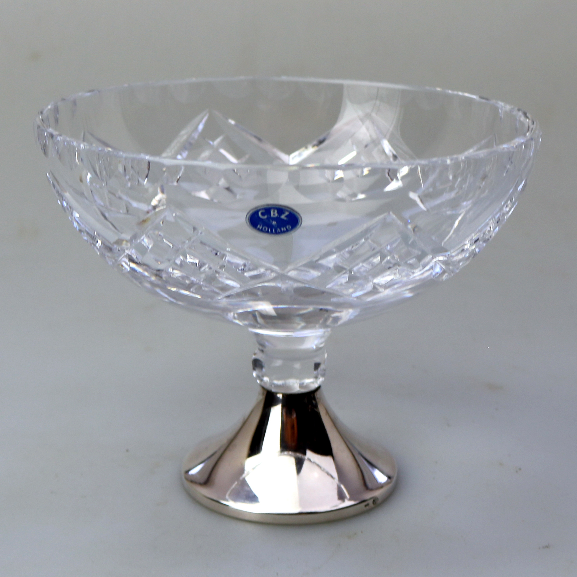 A vintage cut glass & Dutch solid silver Candy Bowl C.20thC