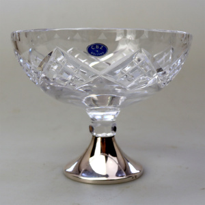 A vintage cut glass & Dutch solid silver Candy Bowl C.20thC