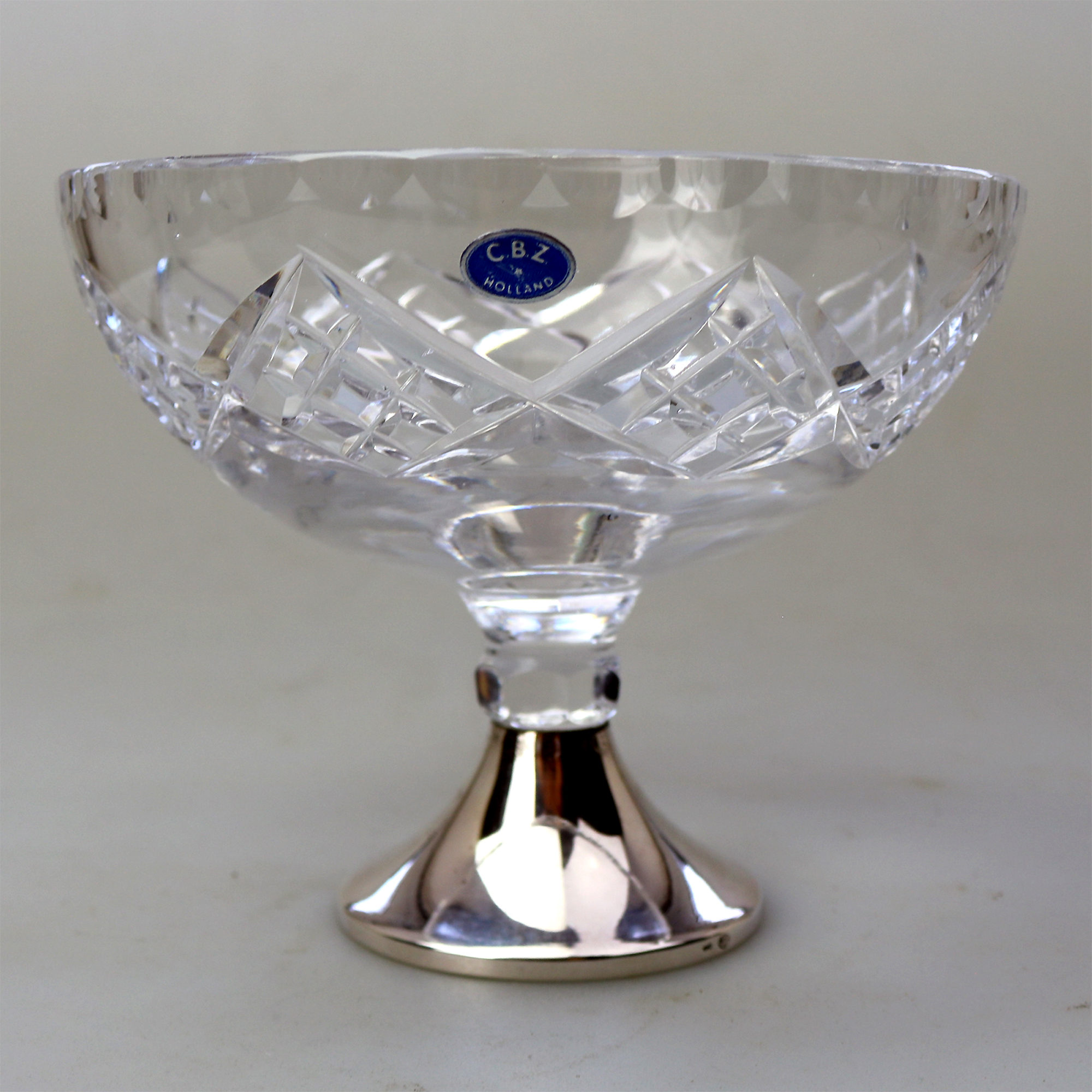 A vintage cut glass & Dutch solid silver Candy Bowl C.20thC
