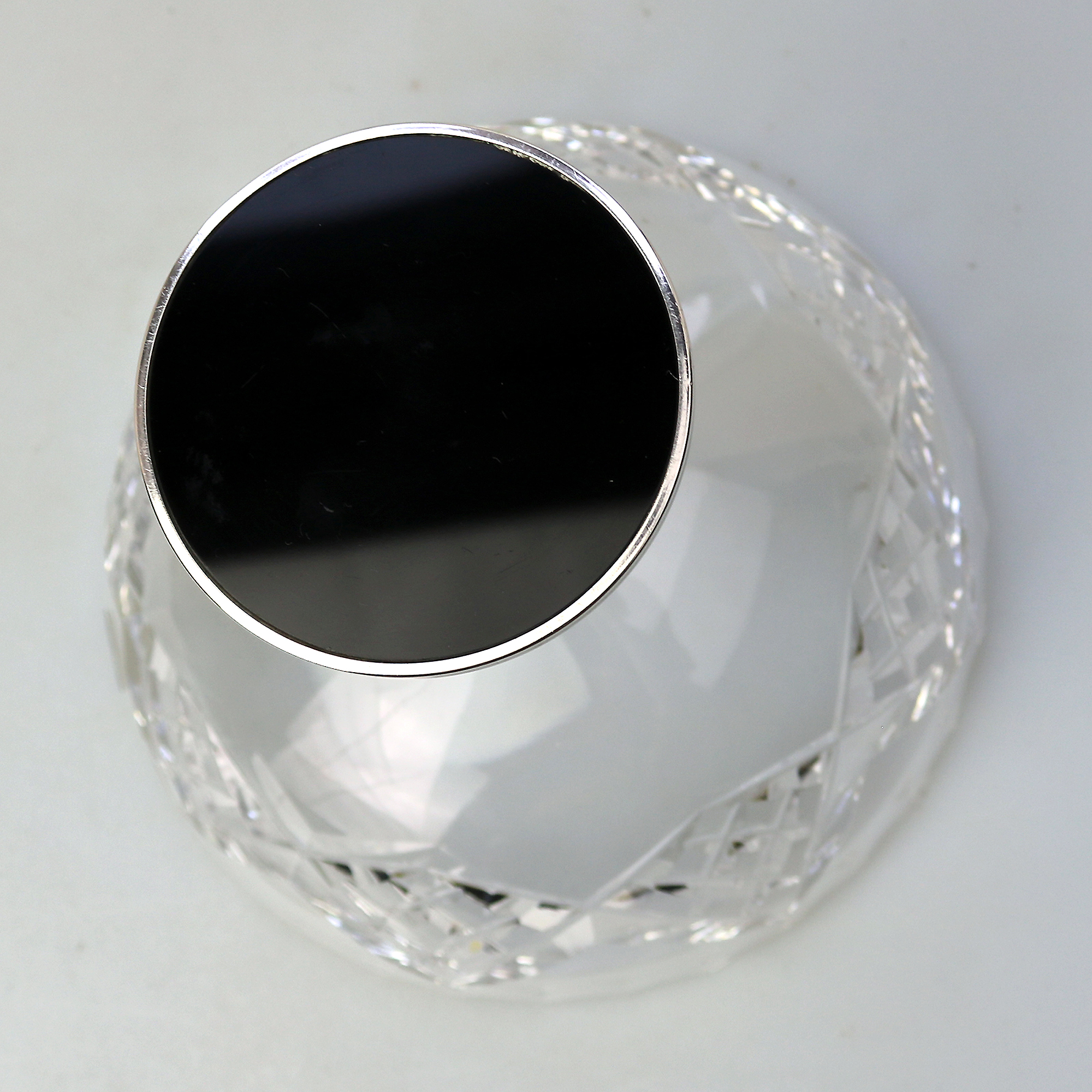 A vintage cut glass & Dutch solid silver Candy Bowl C.20thC