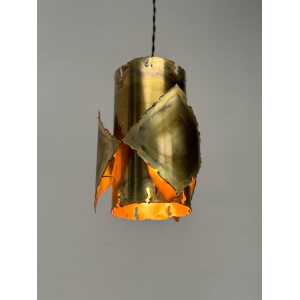 Ceiling Brass Brutalist Lamp by Sven Aage Jensen for Holm Sørensen, 1960s