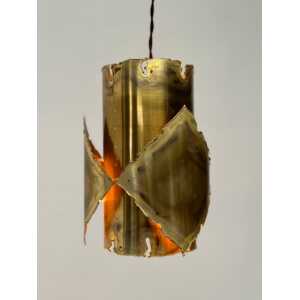 Ceiling Brass Brutalist Lamp by Sven Aage Jensen for Holm Sørensen, 1960s