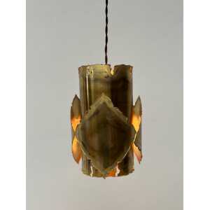 Ceiling Brass Brutalist Lamp by Sven Aage Jensen for Holm Sørensen, 1960s