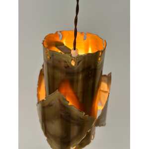 Ceiling Brass Brutalist Lamp by Sven Aage Jensen for Holm Sørensen, 1960s