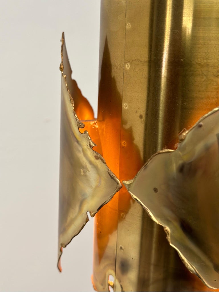 Ceiling Brass Brutalist Lamp by Sven Aage Jensen for Holm Sørensen, 1960s
