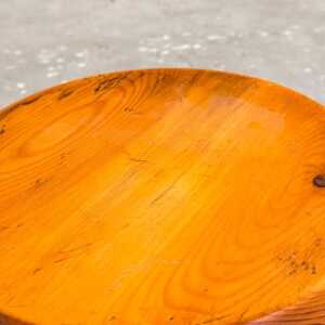 Charlotte Perriand Pine Wood 'Berger' Stool, France, 1960s