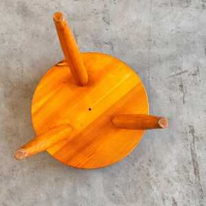Charlotte Perriand Pine Wood 'Berger' Stool, France, 1960s