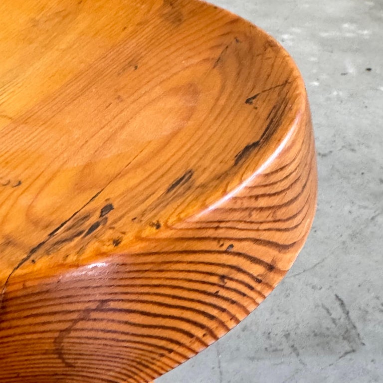 Charlotte Perriand Pine Wood 'Berger' Stool, France, 1960s