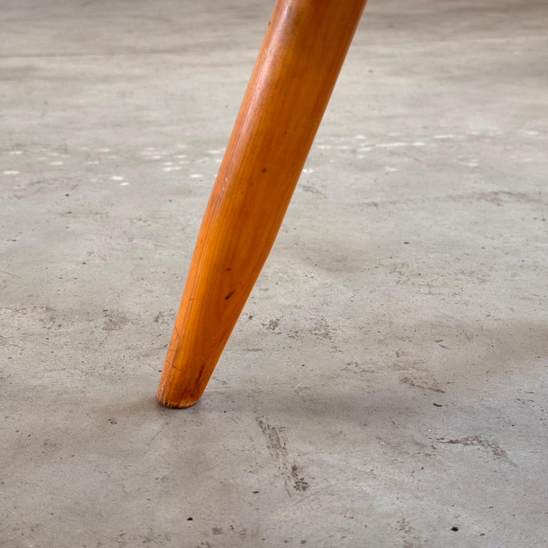 Charlotte Perriand Pine Wood 'Berger' Stool, France, 1960s
