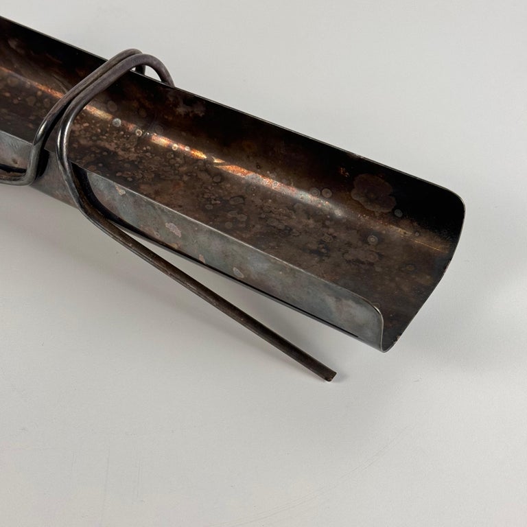 Christofle Silver-Plated Breadstick Holder Attributed to Gio Ponti, 1950s
