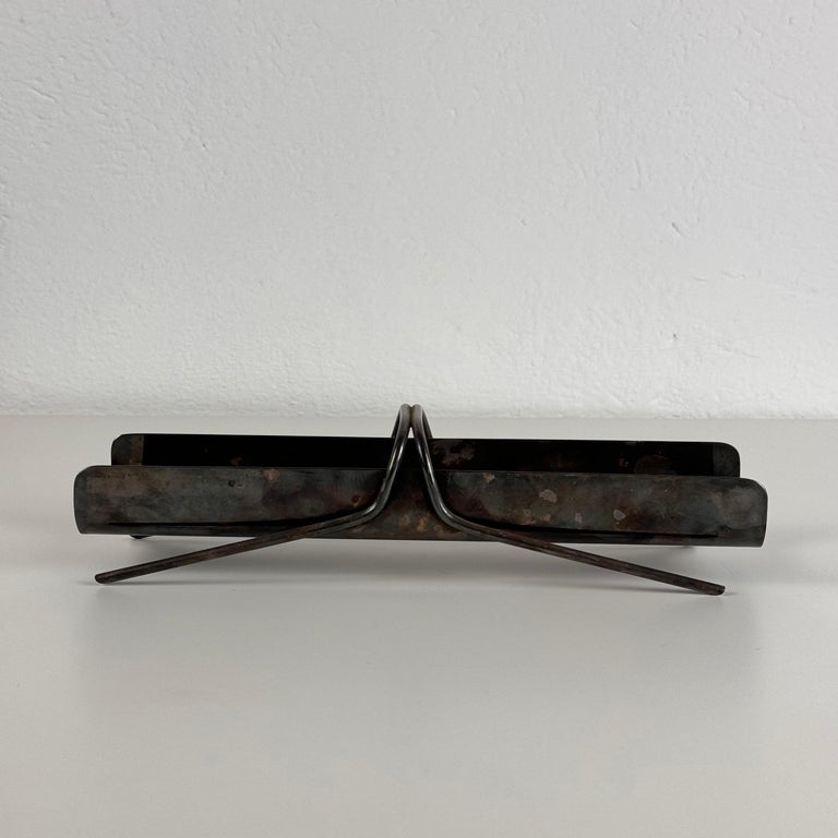 Christofle Silver-Plated Breadstick Holder Attributed to Gio Ponti, 1950s